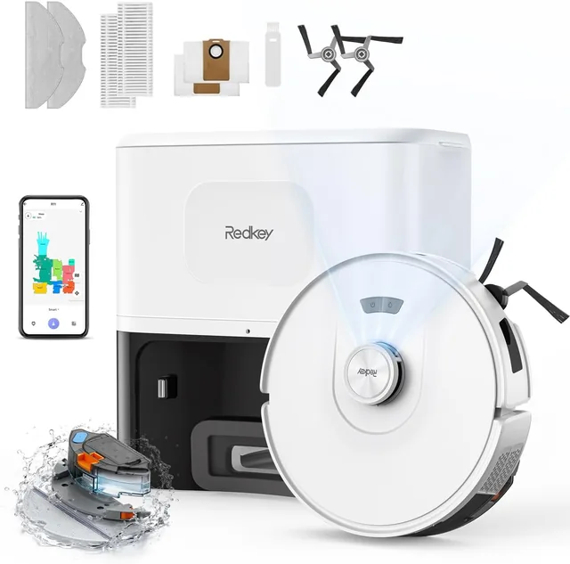 Hauptansicht von Redkey D8 · Saugroboter mit automatischer Entleerung